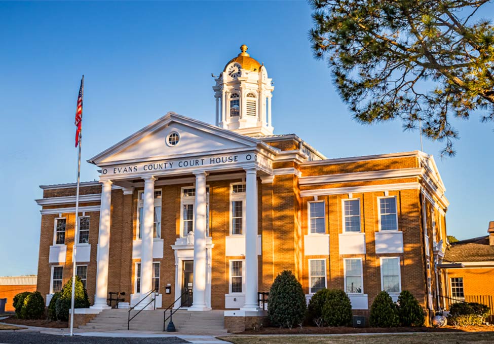 Evans County Courthouse in Claxton, Georgia